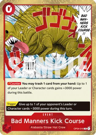 (OP04-016) Bad Manners Kick Course (Reprint) - Premium Booster -The Best- Vol. 2 - Foil