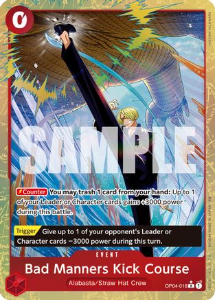 (OP04-016) Bad Manners Kick Course (Alternate Art) - Premium Booster -The Best- Vol. 2 Foil