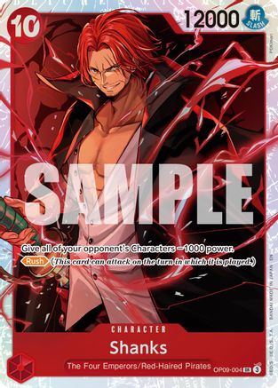 (OP09-004) Shanks - OP09-004 (Reprint) - Premium Booster -The Best- Vol. 2 - Foil