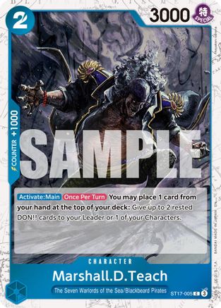 (ST17-005) Marshall.D.Teach - ST17-005 (Pirate Foil) - Premium Booster -The Best- Vol. 2 Foil