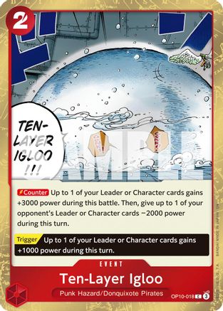 (OP10-018) Ten-Layer Igloo (Pirate Foil) - Premium Booster -The Best- Vol. 2 Foil