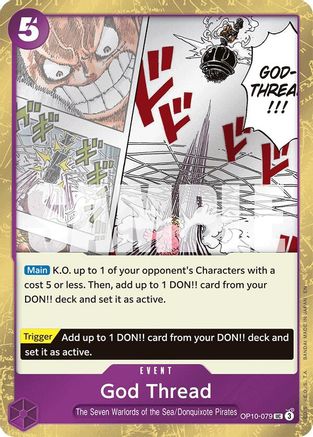 (OP10-079) God Thread (Pirate Foil) - Premium Booster -The Best- Vol. 2 Foil
