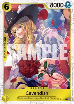 (OP10-105) Cavendish - OP10-105 (Pirate Foil) - Premium Booster -The Best- Vol. 2 Foil