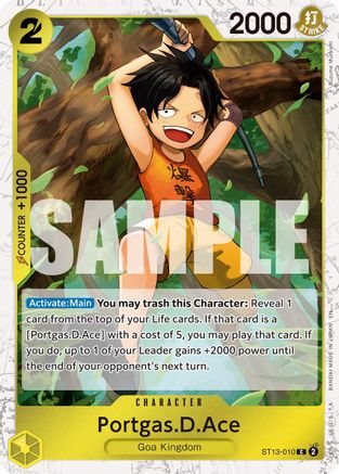 (ST13-010) Portgas.D.Ace - ST13-010 (Pirate Foil) - Premium Booster -The Best- Vol. 2 Foil