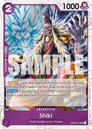 (OP06-073) Shiki (Pirate Foil) - Premium Booster -The Best- Vol. 2 Foil