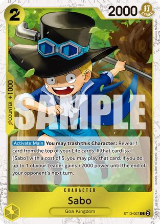 (ST13-007) Sabo - ST13-007 (Pirate Foil) - Premium Booster -The Best- Vol. 2 Foil