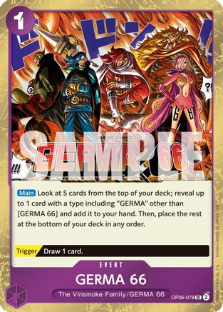 (OP06-078) GERMA 66 (Pirate Foil) - Premium Booster -The Best- Vol. 2 Foil