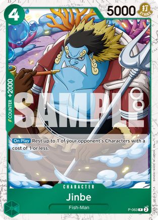 (P-063) Jinbe - P-063 (Pirate Foil) - Premium Booster -The Best- Vol. 2 Foil