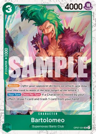 (OP07-031) Bartolomeo (Pirate Foil) - Premium Booster -The Best- Vol. 2 Foil