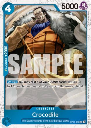(OP07-040) Crocodile - OP07-040 (Pirate Foil) - Premium Booster -The Best- Vol. 2 Foil