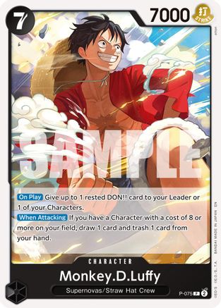 (P-075) Monkey.D.Luffy - P-075 (Reprint) - Premium Booster -The Best- Vol. 2 Normal