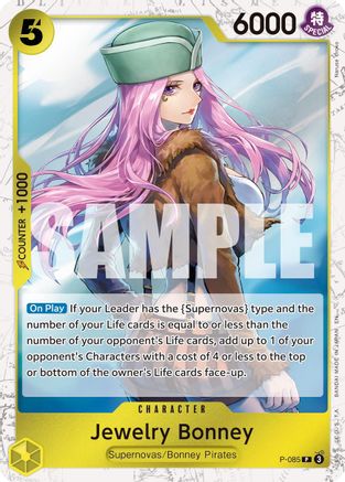 (P-085) Jewelry Bonney - P-085 (Pirate Foil) - Premium Booster -The Best- Vol. 2 Foil