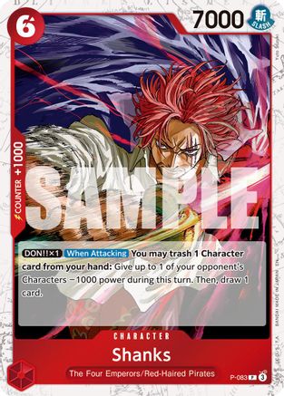 (P-083) Shanks - P-083 (Pirate Foil) - Premium Booster -The Best- Vol. 2 Foil