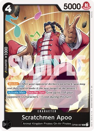 (OP08-087) Scratchmen Apoo - OP08-087 (Reprint) - Premium Booster -The Best- Vol. 2 - Normal