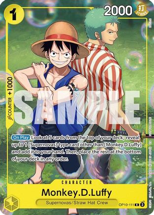(OP10-111) Monkey.D.Luffy (Learn Together Deck Set - Set Sail Event) - One Piece Promotion Cards Foil