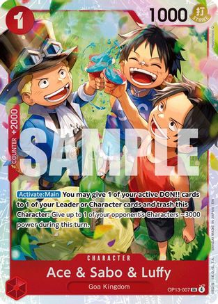 (OP13-007) Ace & Sabo & Luffy - Carrying On His Will Foil