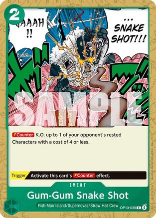 (OP13-039) Gum-Gum Snake Shot - Carrying On His Will Normal