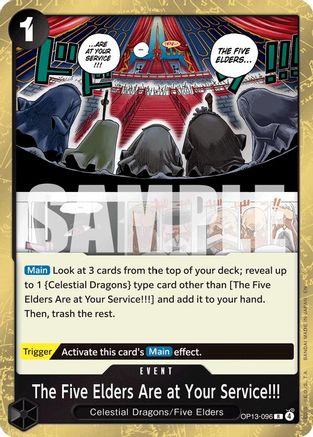 (OP13-096) The Five Elders Are at Your Service!!! - Carrying On His Will Foil