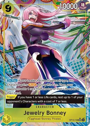 (OP13-108) Jewelry Bonney (108) (Alternate Art) - Carrying On His Will Foil