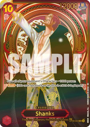 (OP09-004) Shanks - OP09-004 (SP) (Gold) - Carrying On His Will Foil