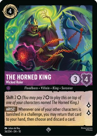 (036/204)  The Horned King - Wicked Ruler - Whispers in the Well  Cold Foil