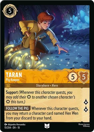 (015/204)  Taran - Pig Keeper - Whispers in the Well  Cold Foil
