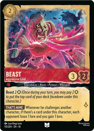 (113/204)  Beast - Aggressive Lord - Whispers in the Well  Cold Foil