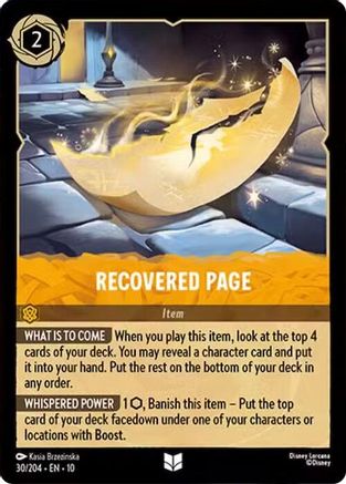 (030/204)  Recovered Page - Whispers in the Well  Cold Foil