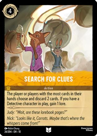 (026/204)  Search For Clues - Whispers in the Well  Cold Foil
