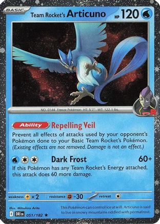 Team Rocket's Articuno (Cosmos Holo) (51/182) - Miscellaneous Cards & Products Holofoil - Promo