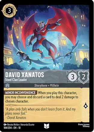 (184/204)  David Xanatos - Steel Clan Leader - Whispers in the Well  Cold Foil