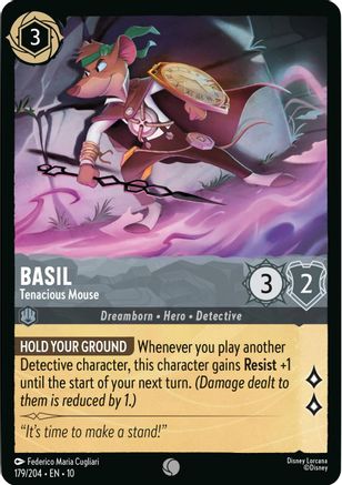 (179/204)  Basil - Tenacious Mouse - Whispers in the Well  Cold Foil