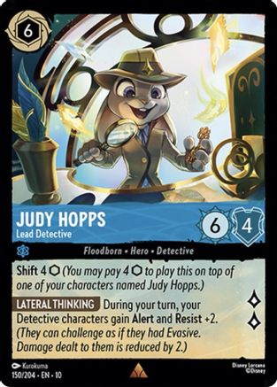 (150/204)  Judy Hopps - Lead Detective - Whispers in the Well  Cold Foil