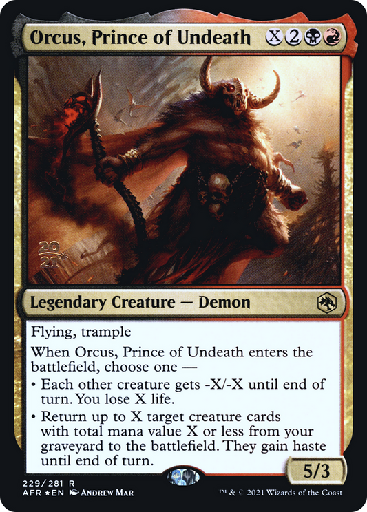 Orcus, Prince of Undeath (PRE-229S) - Adventures in the Forgotten Realms Promos (Prerelease) Foil