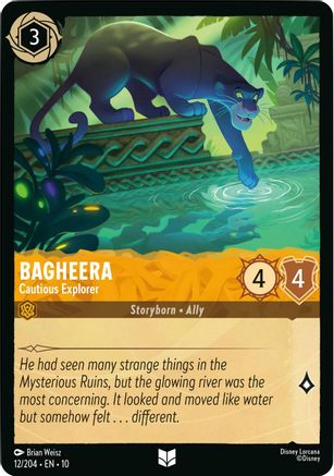 (012/204)  Bagheera - Cautious Explorer - Whispers in the Well  Cold Foil