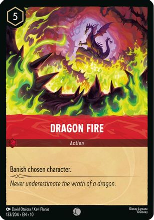 (133/204)  Dragon Fire - Whispers in the Well  Cold Foil