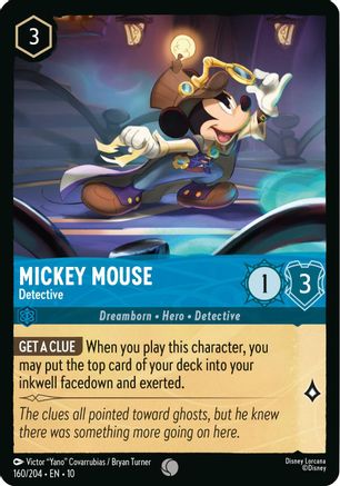 (160/204)  Mickey Mouse - Detective - Whispers in the Well  Cold Foil