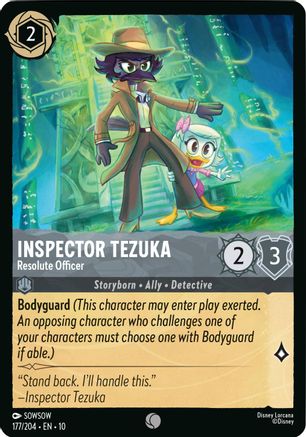 (177/204)  Inspector Tezuka - Resolute Officer - Whispers in the Well  Cold Foil