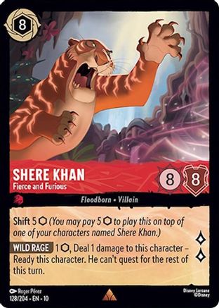 (128/204)  Shere Khan - Fierce and Furious - Whispers in the Well  Cold Foil