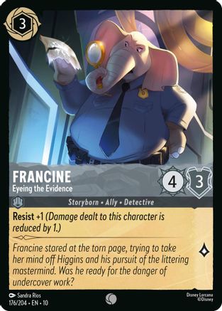 (176/204)  Francine - Eyeing the Evidence - Whispers in the Well  Cold Foil