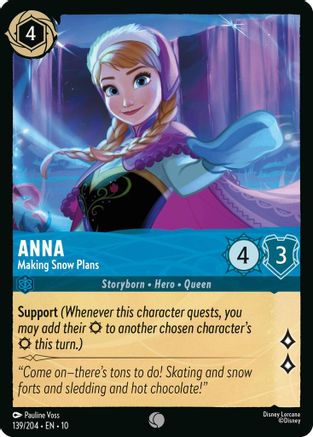 (139/204)  Anna - Making Snow Plans - Whispers in the Well  Cold Foil