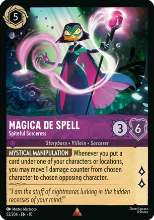 (052/204)  Magica De Spell - Spiteful Sorceress - Whispers in the Well  Cold Foil