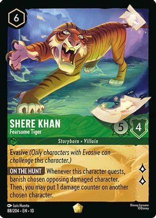 (088/204)  Shere Khan - Fearsome Tiger - Whispers in the Well  Normal