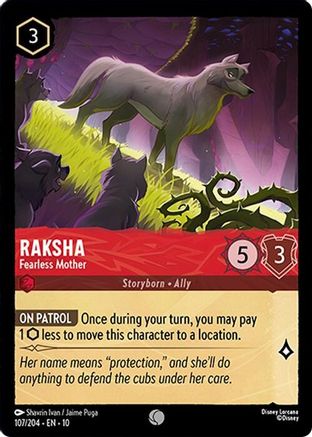 (107/204)  Raksha - Fearless Mother - Whispers in the Well  Cold Foil