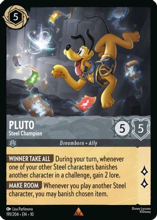 (191/204)  Pluto - Steel Champion - Whispers in the Well  Cold Foil