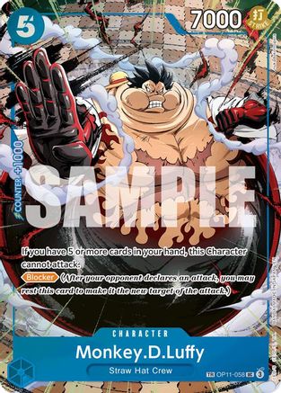 (OP11-058) Monkey.D.Luffy - OP11-058 (TR) - Carrying On His Will Foil