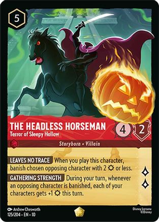 (125/204)  The Headless Horseman - Terror of Sleepy Hollow - Whispers in the Well  Cold Foil