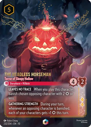 (232/204)  The Headless Horseman - Terror of Sleepy Hollow (Enchanted) - Whispers in the Well  Holofoil