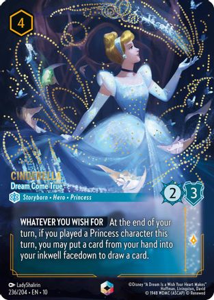 (236/204)  Cinderella - Dream Come True (Enchanted) - Whispers in the Well  Holofoil