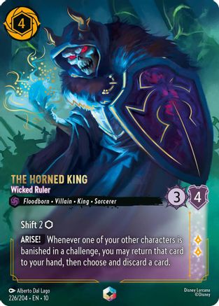 (226/204)  The Horned King - Wicked Ruler (Enchanted) - Whispers in the Well  Holofoil